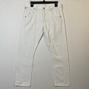 Citizens Of Humanity Emerson Slim Boyfriend White Cotton Jeans Size 26